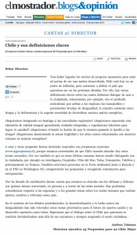 Chile y sus definiciones claves