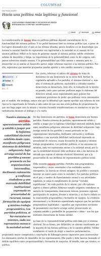 El Mostrador - Columna de Alejandro Ferreiro y Eugenio Guzmán